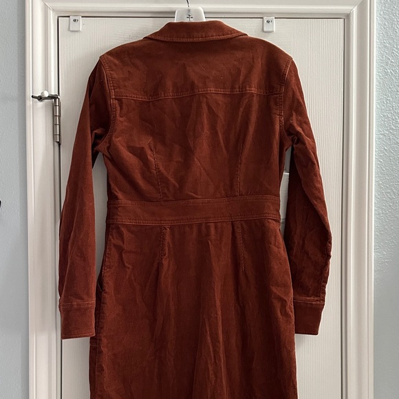 Boden Brown Amanda Cotton Cord Short Dress Women’s 6 Petite Utility Casual - Picture 8 of 13